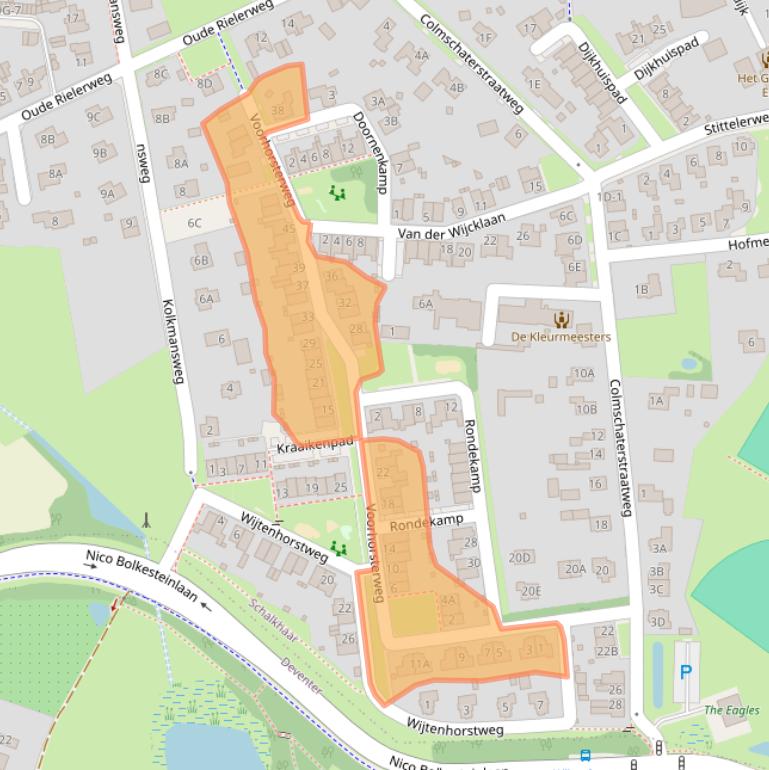 Kaart van postcodegebied 7433SH.