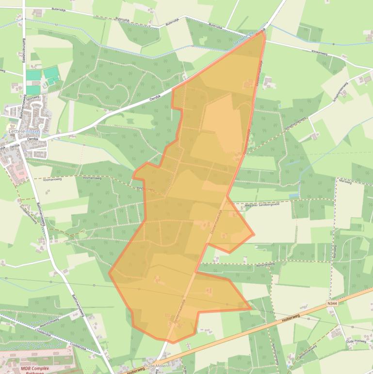 Kaart van postcodegebied 7434PL.