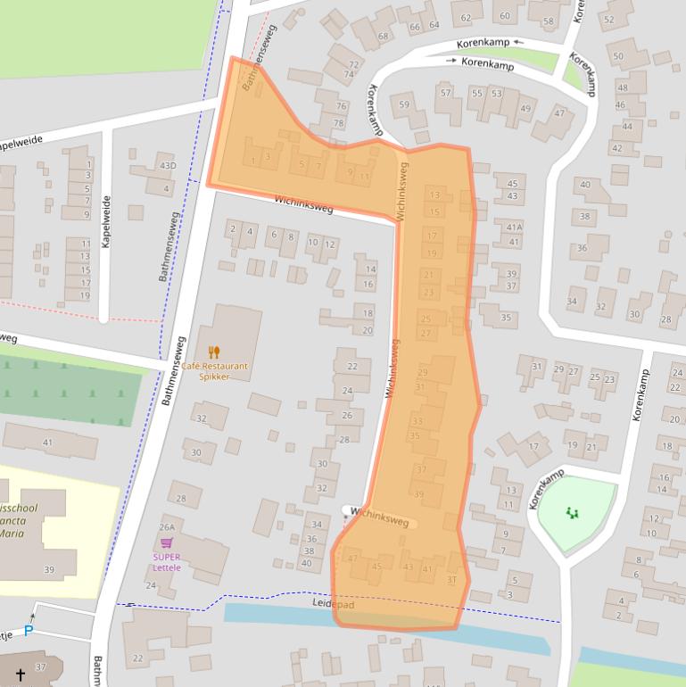 Kaart van postcodegebied 7434RV.