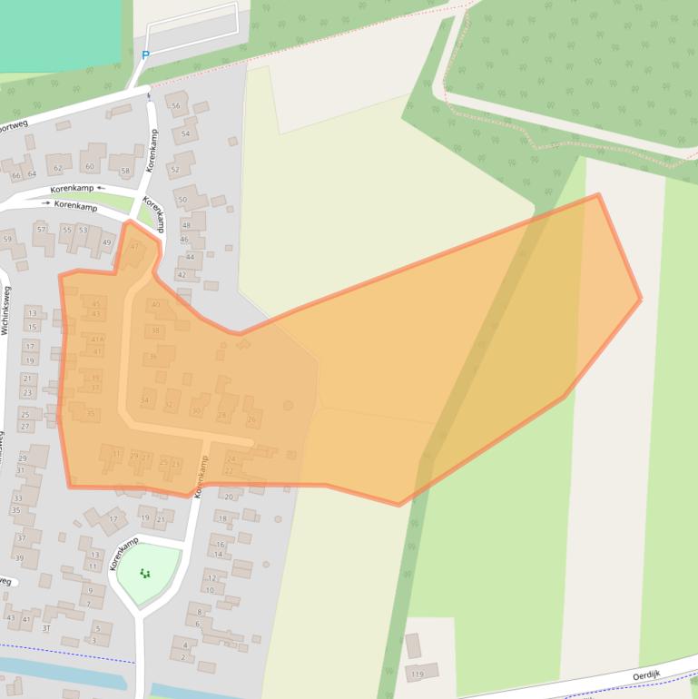 Kaart van postcodegebied 7434SC.