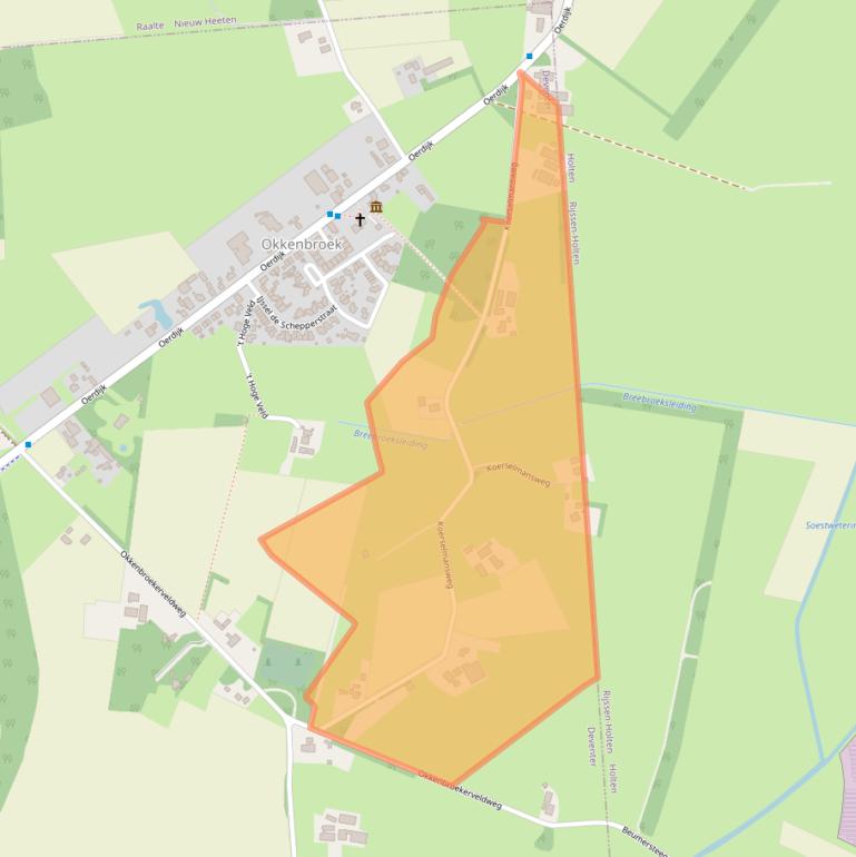 Kaart van postcodegebied 7435PH.