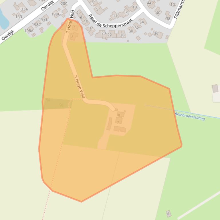 Kaart van postcodegebied 7435PS.