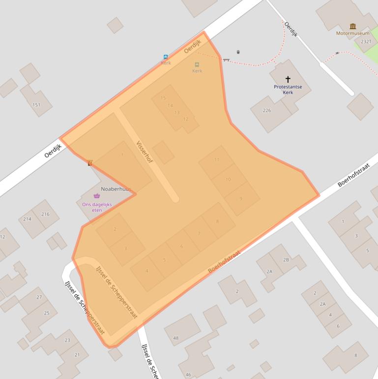 Kaart van postcodegebied 7435PT.