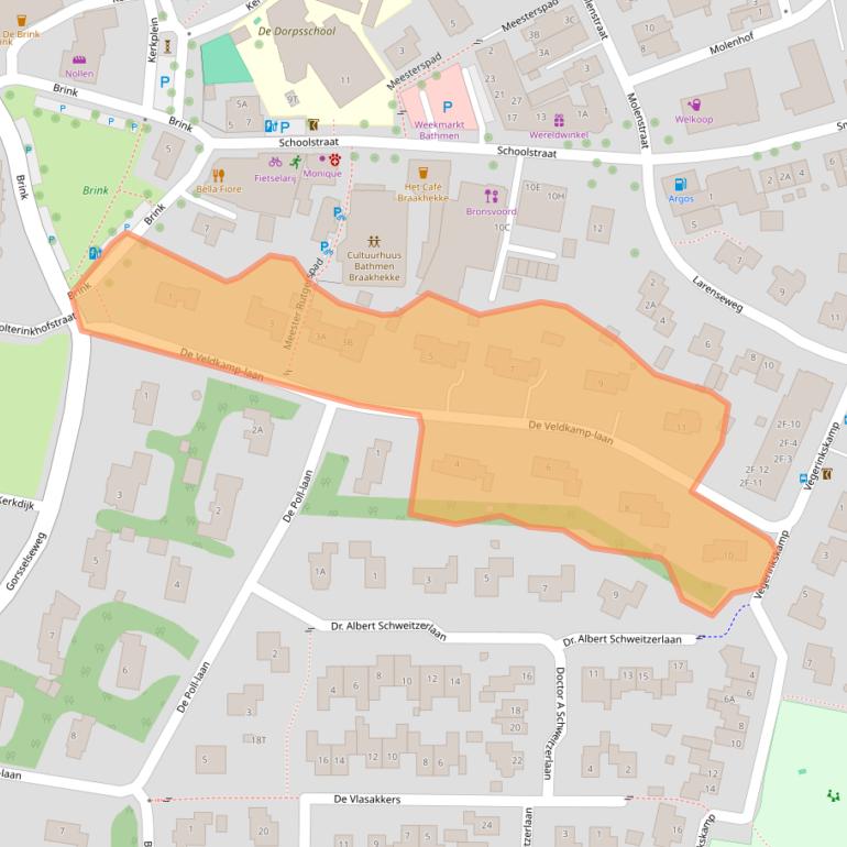 Kaart van postcodegebied 7437AC.