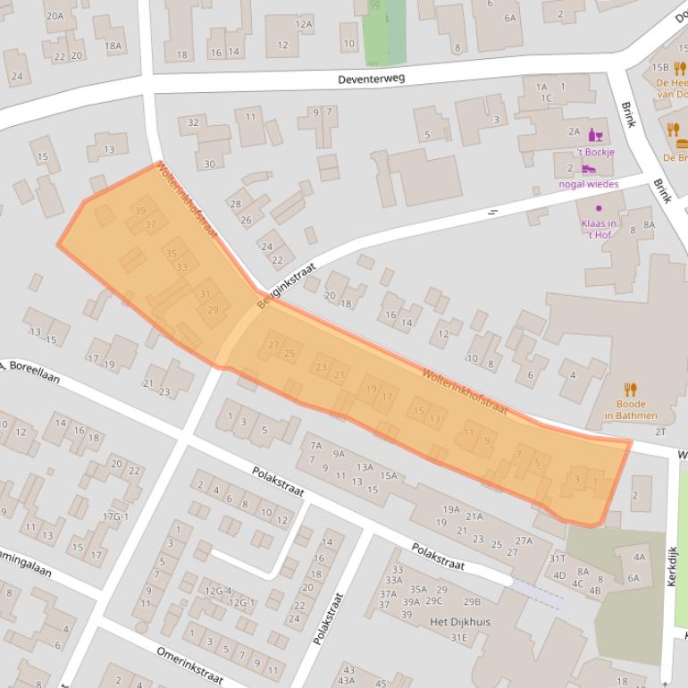 Kaart van postcodegebied 7437AX.