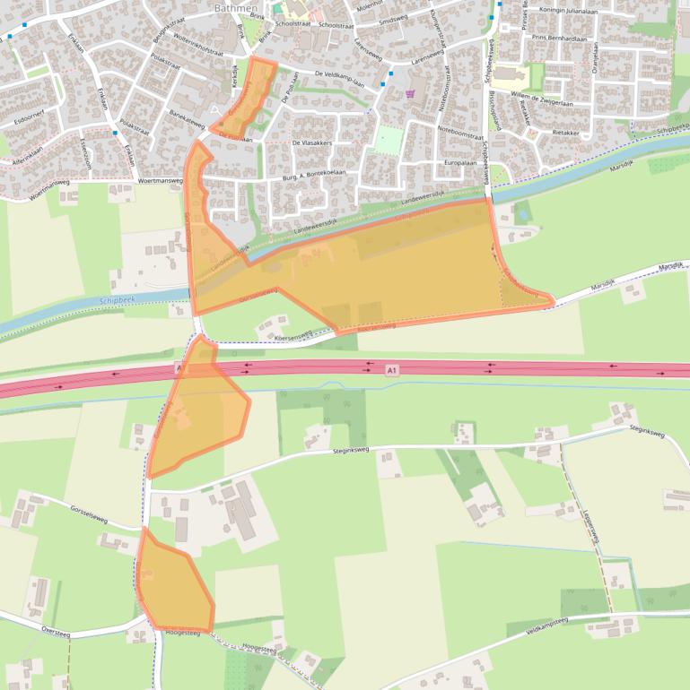 Kaart van postcodegebied 7437BD.