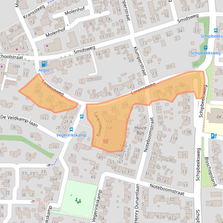 Kaart van postcodegebied 7437BM.