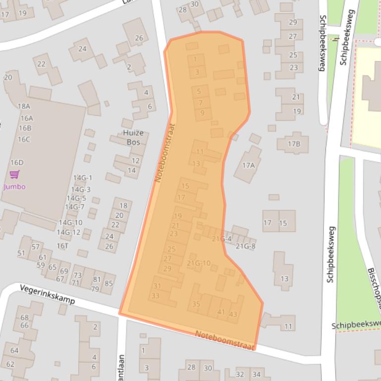 Kaart van postcodegebied 7437BN.