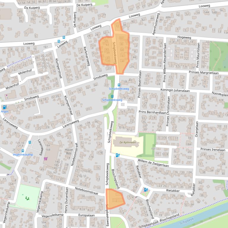 Kaart van postcodegebied 7437BW.