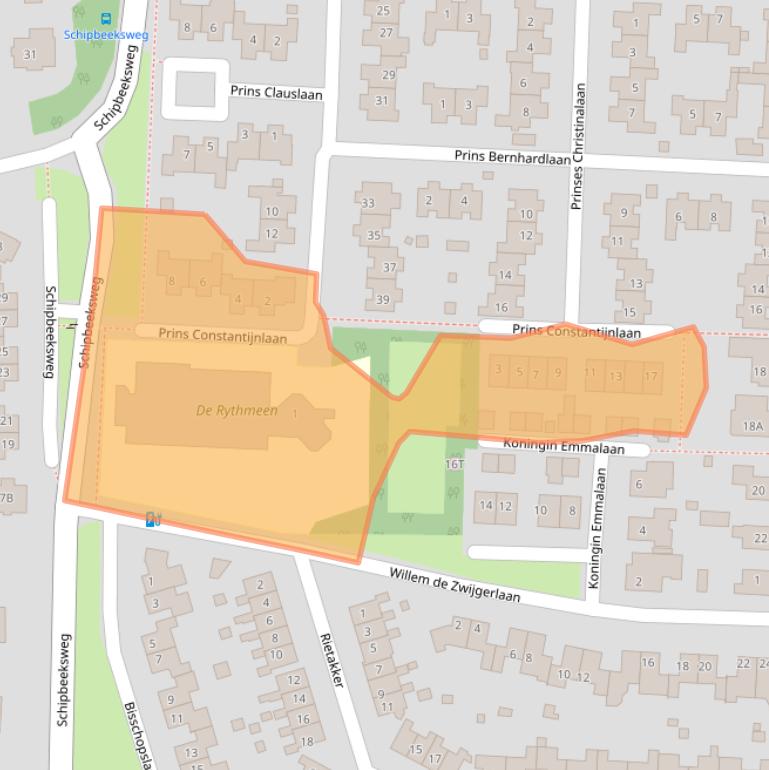 Kaart van postcodegebied 7437BX.