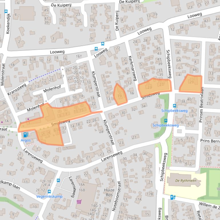 Kaart van postcodegebied 7437CC.