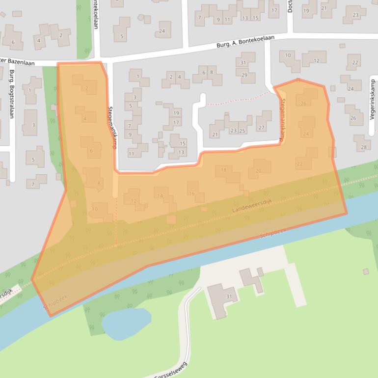 Kaart van postcodegebied 7437CS.