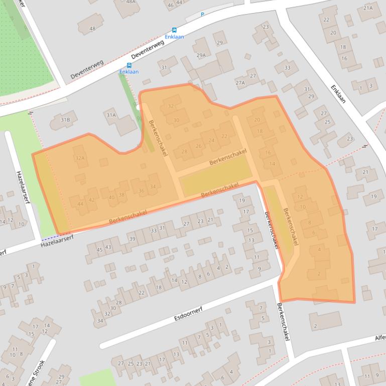 Kaart van postcodegebied 7437DG.