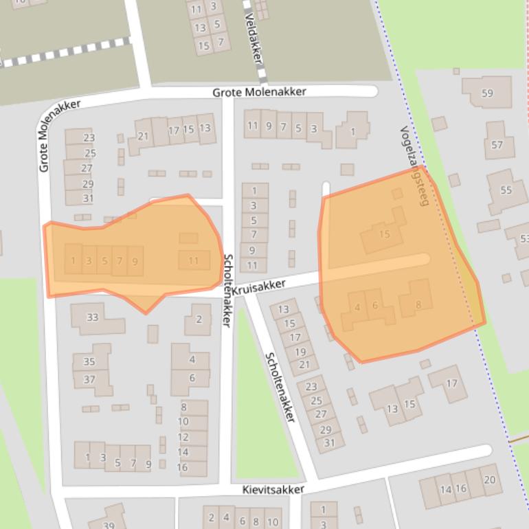 Kaart van postcodegebied 7437DV.