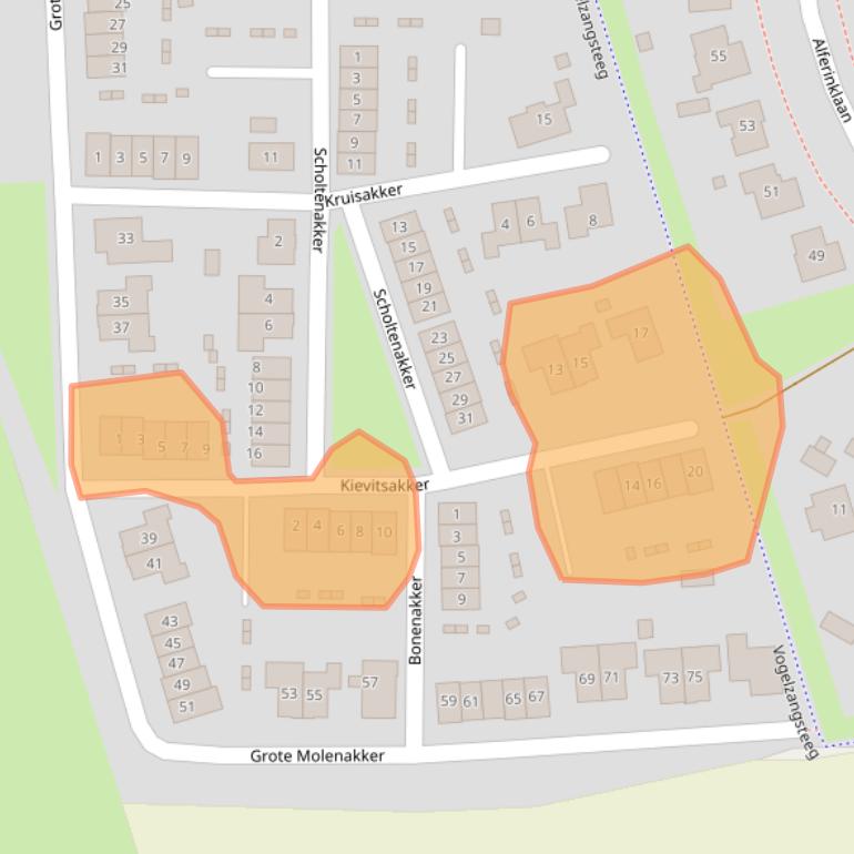 Kaart van postcodegebied 7437DW.