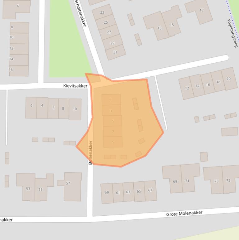 Kaart van postcodegebied 7437DX.