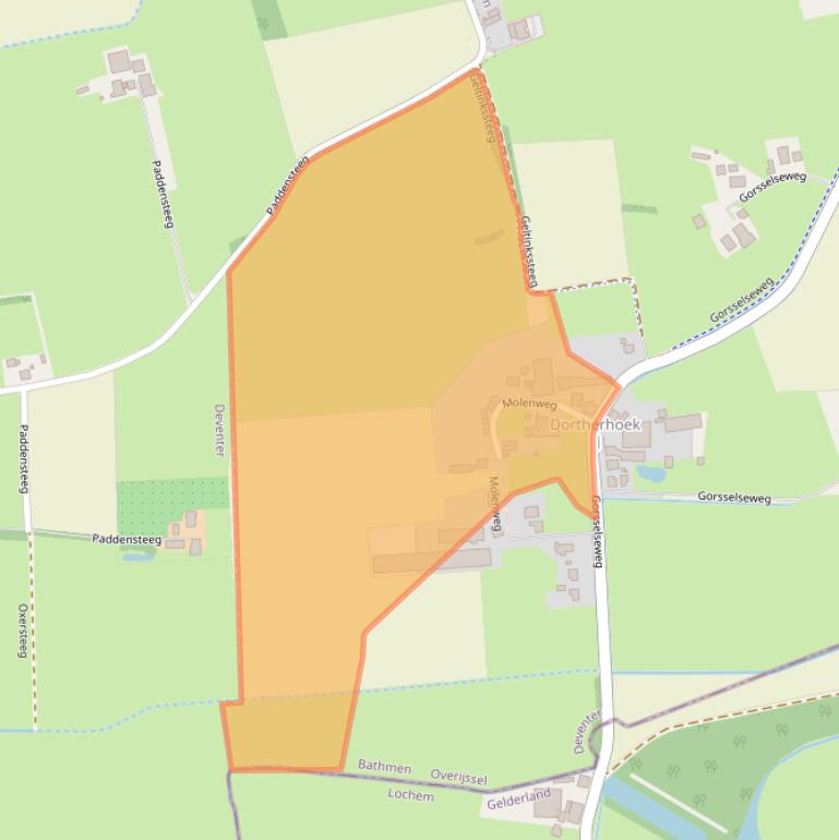 Kaart van postcodegebied 7437PC.