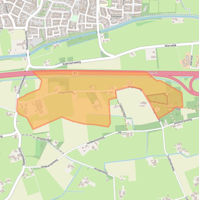 Kaart van postcodegebied 7437PJ.