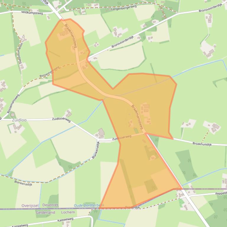 Kaart van postcodegebied 7437PV.