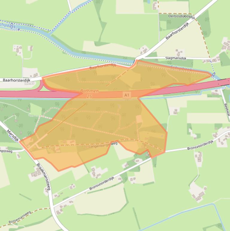 Kaart van postcodegebied 7437PW.