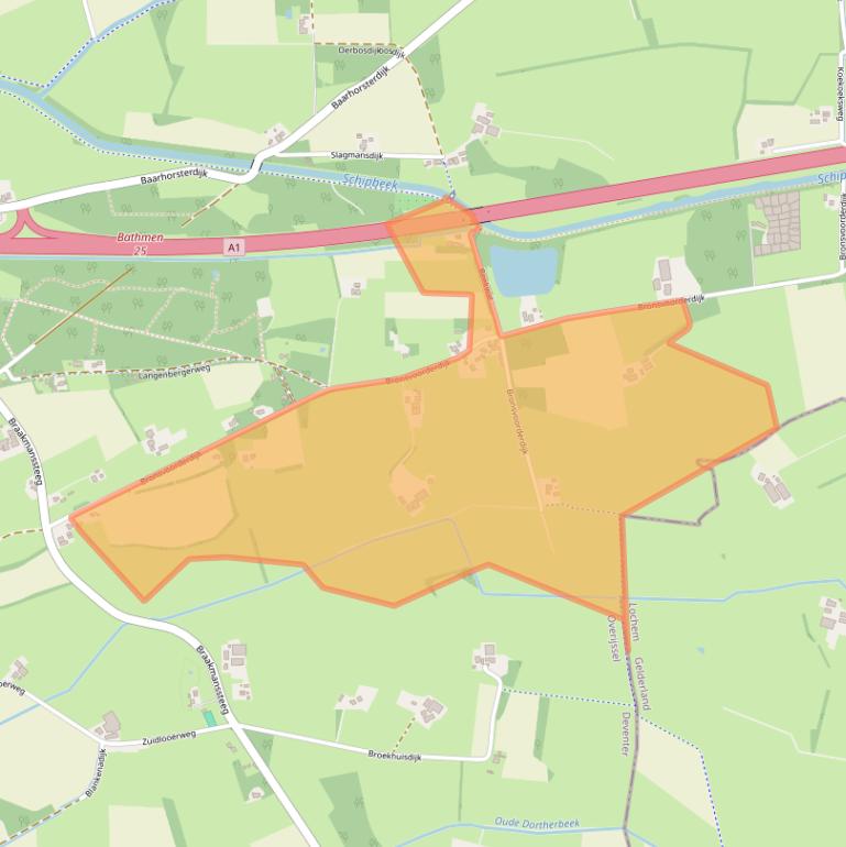 Kaart van postcodegebied 7437PZ.