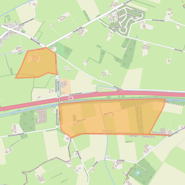 Kaart van postcodegebied 7437RB.