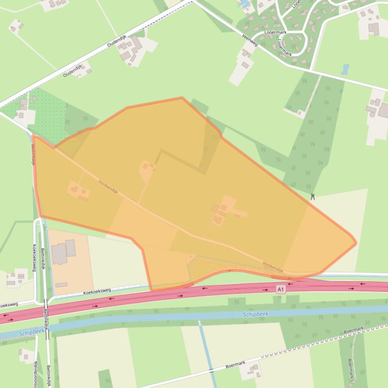 Kaart van postcodegebied 7437RE.