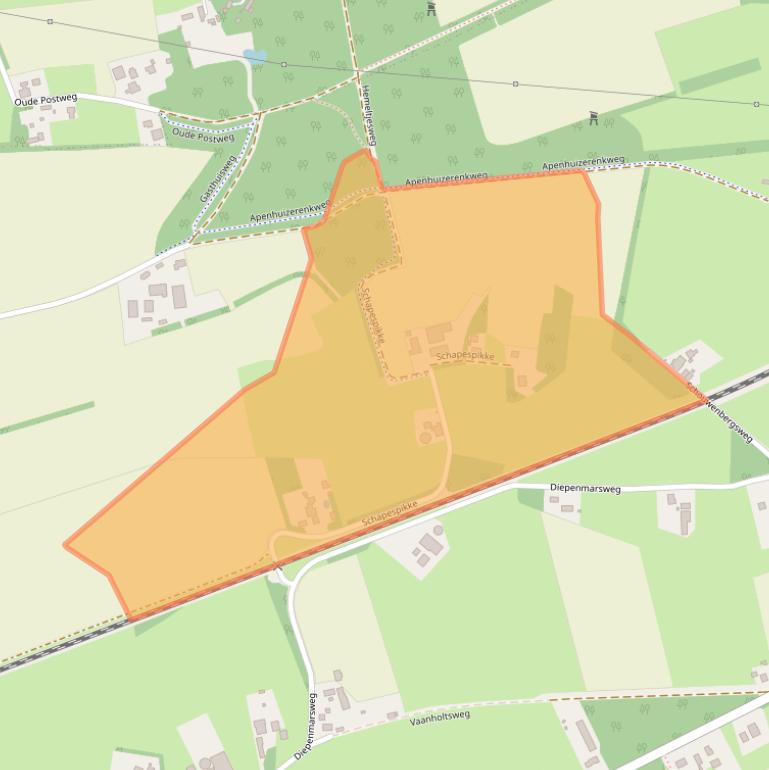 Kaart van postcodegebied 7437RL.