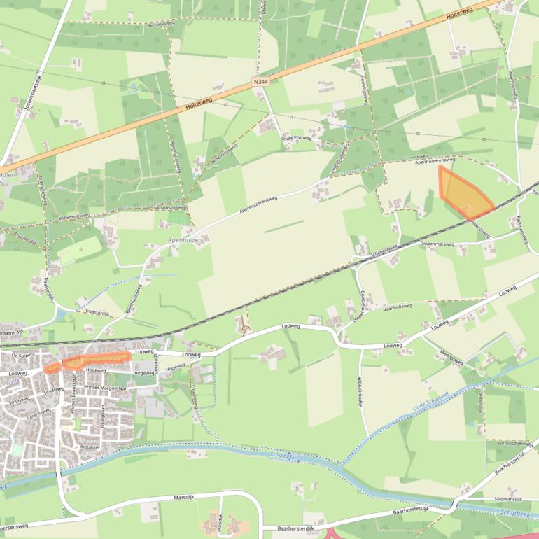 Kaart van postcodegebied 7437RS.