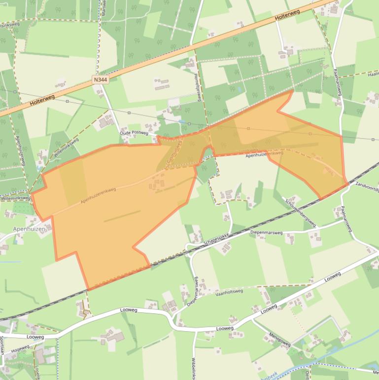 Kaart van postcodegebied 7437SC.