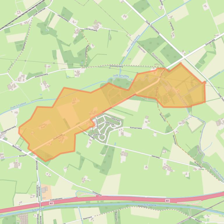 Kaart van postcodegebied 7437SL.