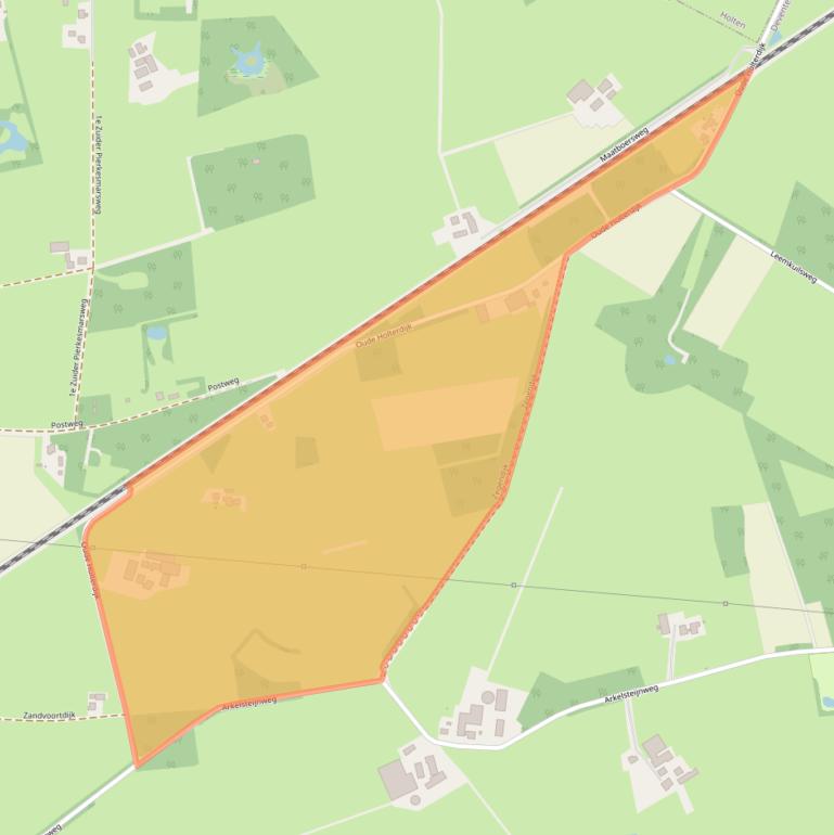 Kaart van postcodegebied 7437SR.