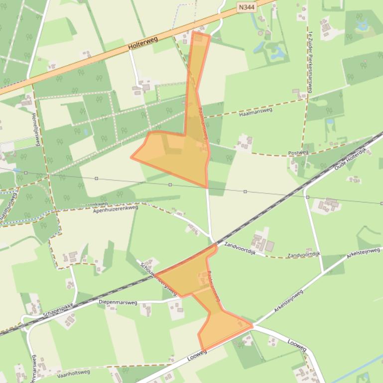 Kaart van postcodegebied 7437SV.