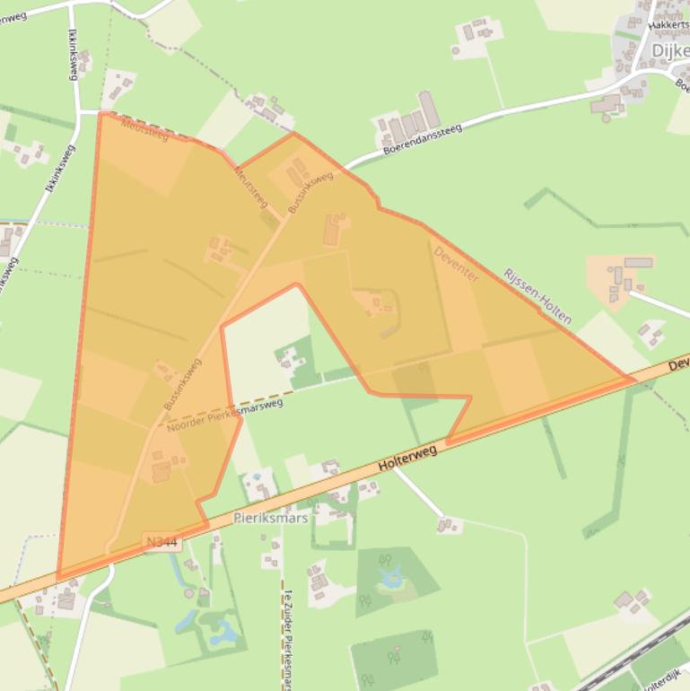 Kaart van postcodegebied 7437TB.