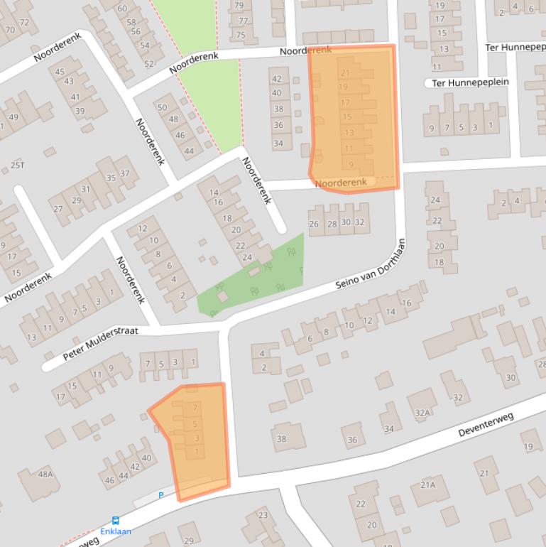 Kaart van postcodegebied 7437VZ.