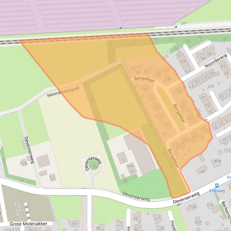 Kaart van postcodegebied 7437WB.