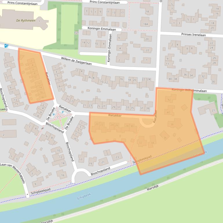 Kaart van postcodegebied 7437XC.