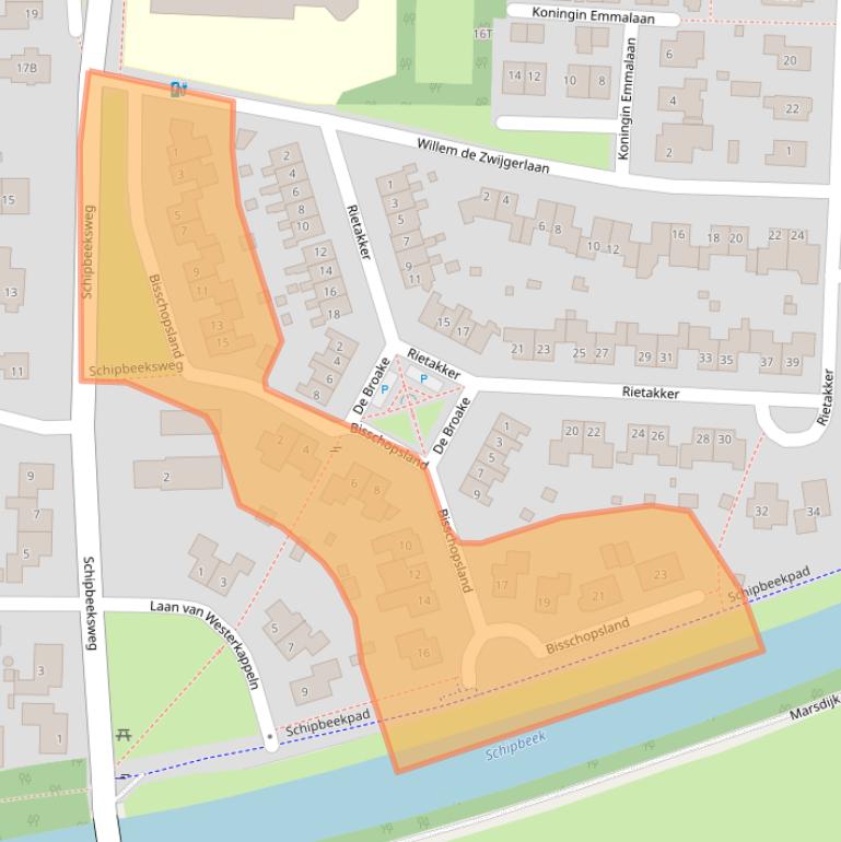 Kaart van postcodegebied 7437XE.