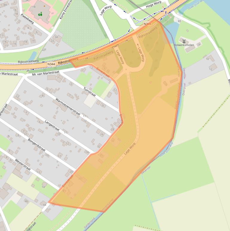 Kaart van postcodegebied 7439AH.