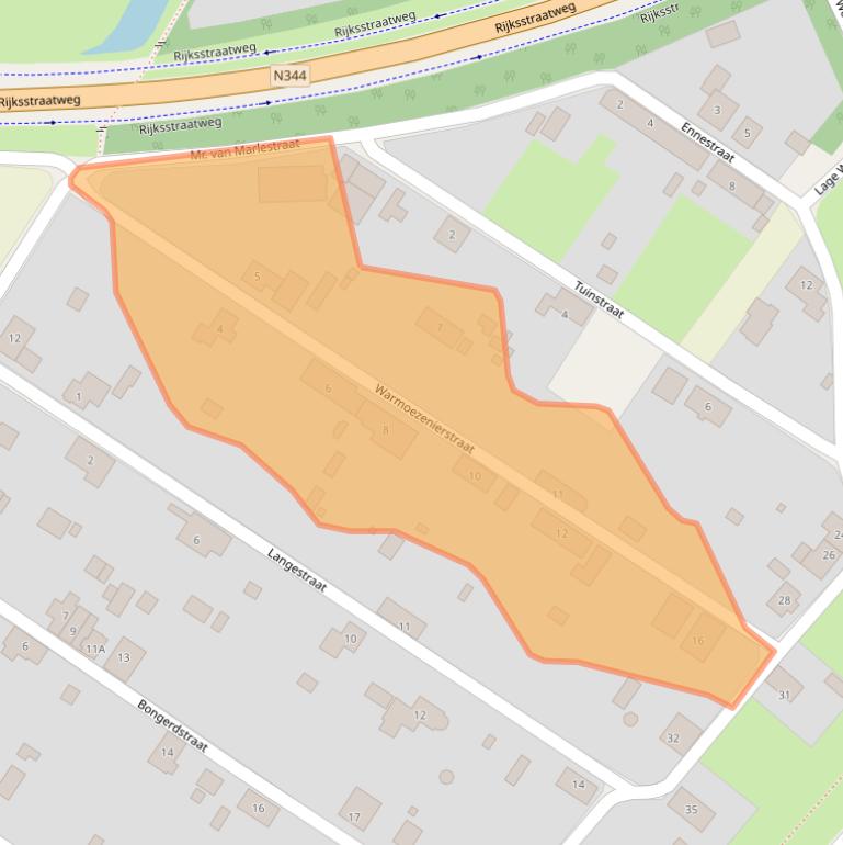 Kaart van postcodegebied 7439AL.