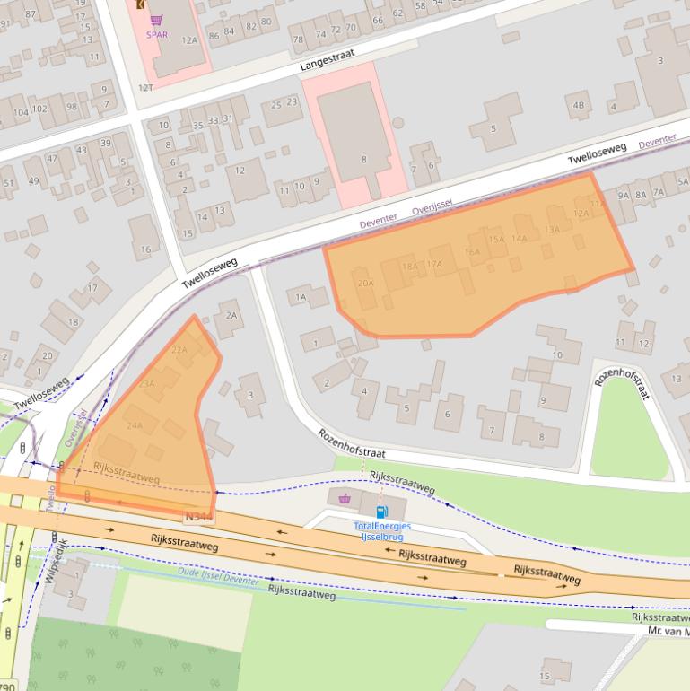 Kaart van postcodegebied 7439AT.