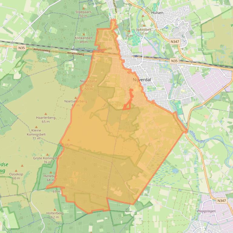 Kaart van postcodegebied 7441.