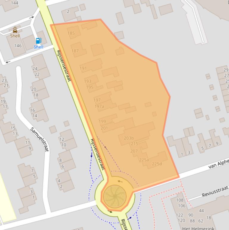 Kaart van postcodegebied 7441AD.