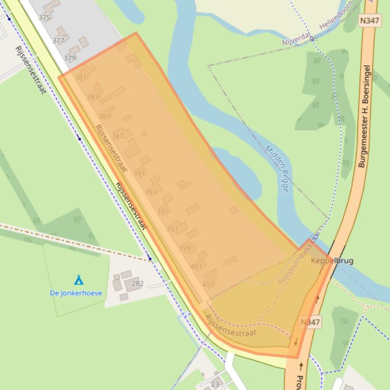 Kaart van postcodegebied 7441AH.