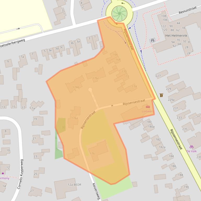 Kaart van postcodegebied 7441AL.