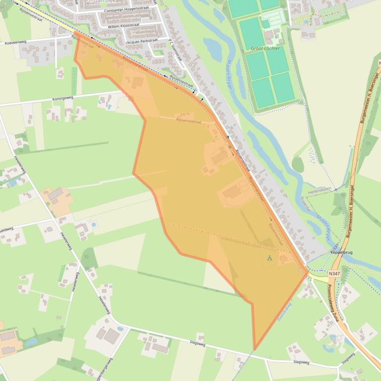 Kaart van postcodegebied 7441AN.