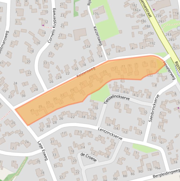 Kaart van postcodegebied 7441BA.