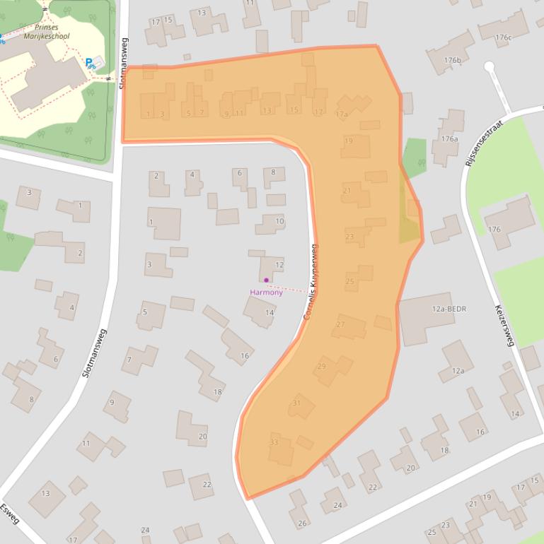 Kaart van postcodegebied 7441BC.