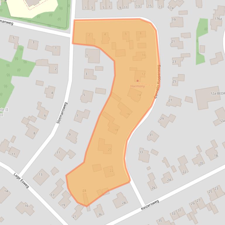 Kaart van postcodegebied 7441BD.