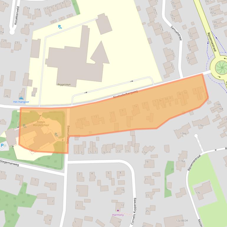 Kaart van postcodegebied 7441BH.